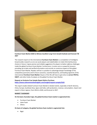 Furniture Foam Market