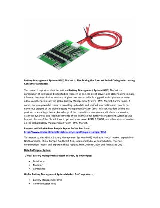 Battery Management System (BMS) Market