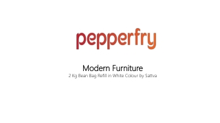 2 Kg Bean Bag Refill in White Colour by Sattva