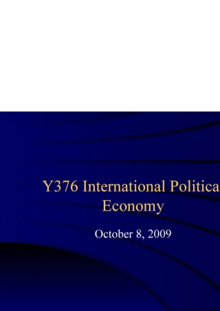 Y376 International Political Economy