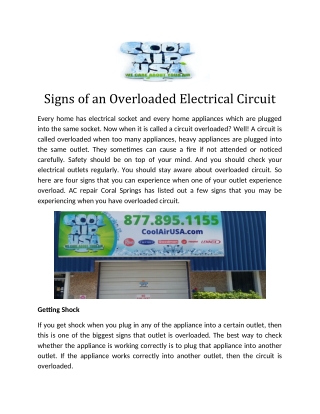 Signs of an Overloaded Electrical Circuit