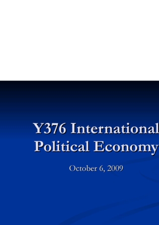 Y376 International Political Economy