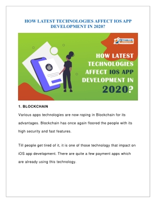 How latest technologies affect iOS app development in 2020? - [Updated]