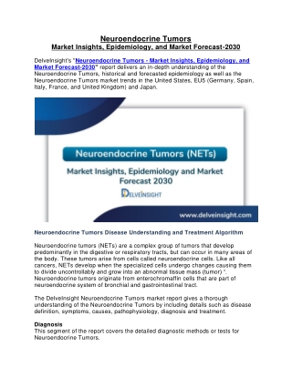 Neuroendocrine Tumors Market