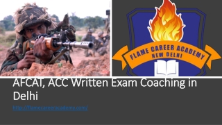 AFCAT, ACC Written Exam Coaching in Delhi