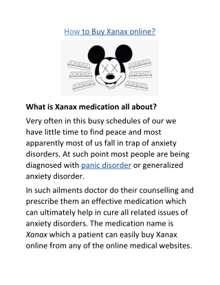 How to Buy Xanax online?