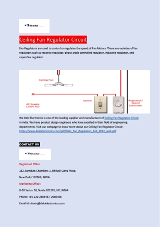 Ceiling Fan Regulator Circuit