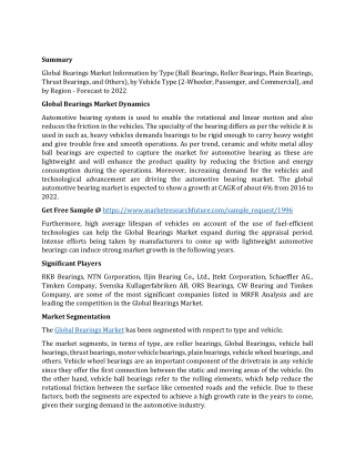 Global Bearings Market