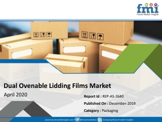 Dual Ovenable Lidding Films Market In Good Shape In 2019; COVID-19 To Affect Future Growth Trajectory