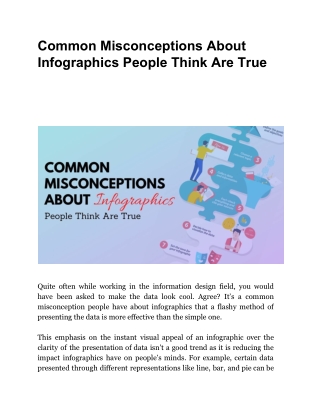 Common Misconceptions About Infographics People Think Are True