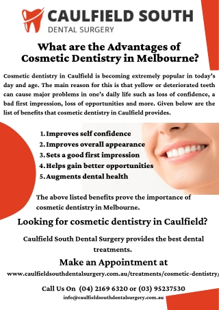 What are the Advantages of Cosmetic Dentistry in Melbourne?