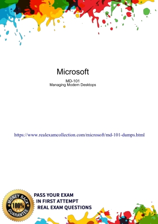 Get Real Microsoft MD-101 Exam Questions answers - Realexamcollection