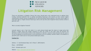 Litigation Risk Management