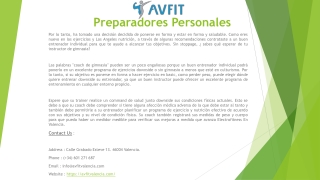 Preparadores Personales