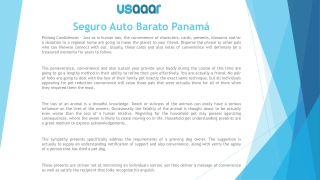 Seguro Auto Barato Panamá