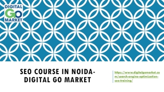 SEO Course in Noida-Digital Go Market