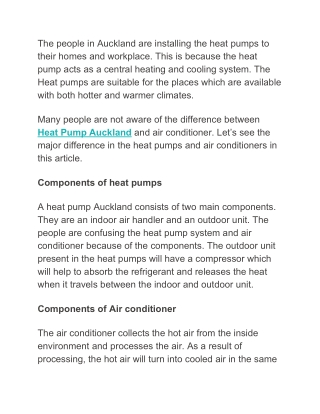 Heat Pump Auckland