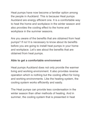 Heat Pump Auckland