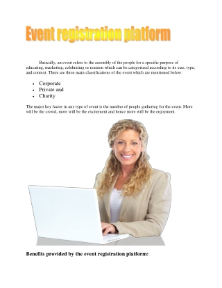 Event registration platform