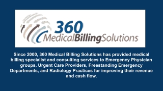 Colorado Urgent Care Billing Services - 360 Medical Billing Services