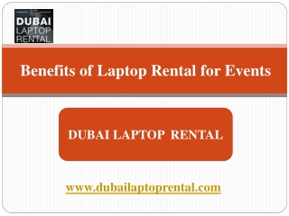 Benefits of Laptop Rental for Events