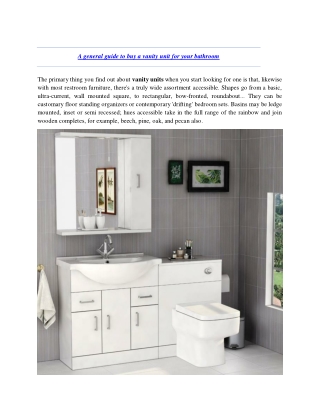 Royal Bathrooms is a largest Bathroom Furniture store in UK