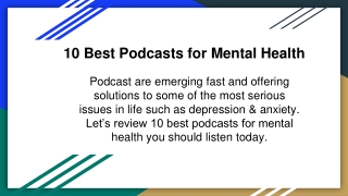 10 Best Podcasts for Mental Health