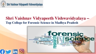 SVVV - Top College For Forensic Science in Madhya Pradesh