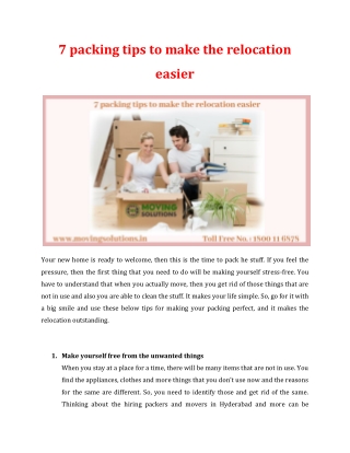7 packing tips to make the relocation easier