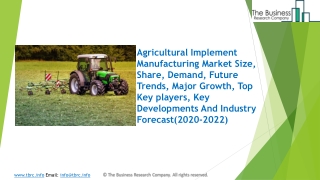 Global Agricultural Implement Manufacturing Market Growth And Trends In 2020