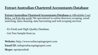 Extract Australian Chartered Accountants Database