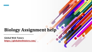 Biology Assignment help-globalwebtutors