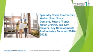 Specialty Trade Contractors Market Industry Trends And Emerging Opportunities Till 2022