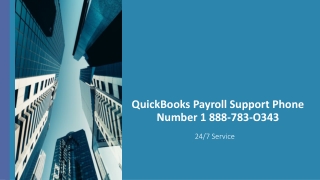 QuickBooks Payroll Support Phone Number 1 888-783-O343