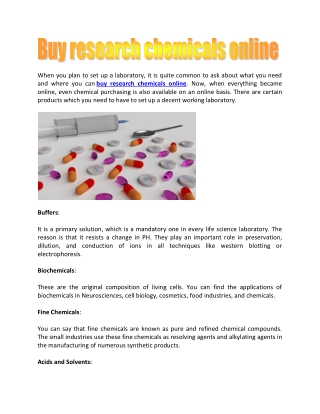 Buy research chemicals online