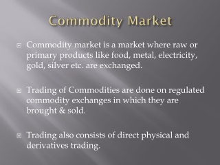 commodity trading