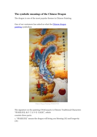 The symbolic meanings of the Chinese Dragon - Artisoo