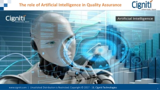 The role of Artificial Intelligence in Quality Assurance