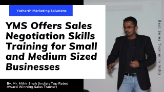 YMS Offers Sales Negotiation Skills Training For Small and Medium Sized Businesses