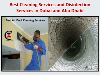 Best Cleaning Services and Disinfection Services in Dubai and Abu Dhabi