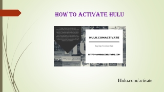How to activate hulu