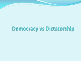 Democracy vs Dictatorship by Maqdoor Ahmad