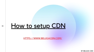 How to Setup CDN?