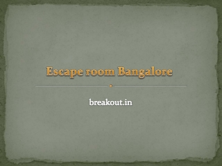 Escape Room Bangalore