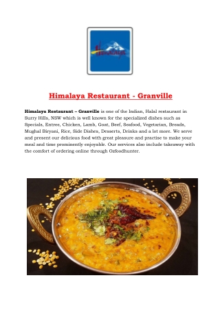 5% Off - Himalaya Pakistani Indian Restaurant Granville, NSW