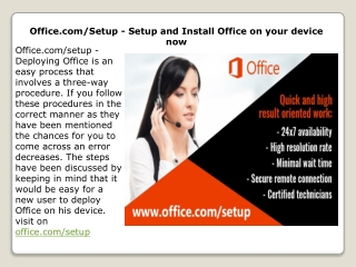 Office.com/Setup - Setup and Install Office on your device now