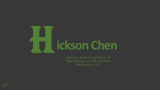 Hickson Chen - Provides Consultation in Strategic Business Planning