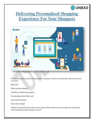 Delivering Personalized Shopping Evxperience For Your Shoppers