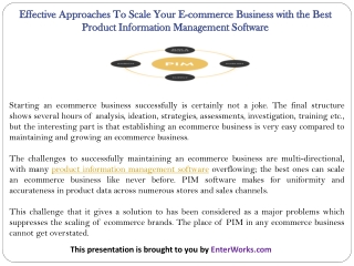 Effective Approaches To Scale Your E-commerce Business with the Best Product Information Management Software