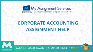 Accounting Assignment help